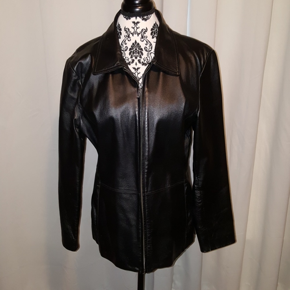 Leather coat